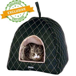 Flamingo Super Deluxe Cat Igloo - BLACK